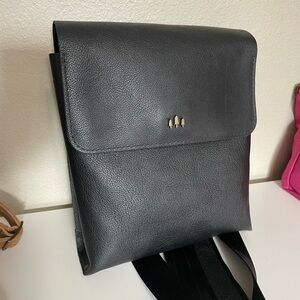 Portland Leather Pebbled Black Sierra Backpack